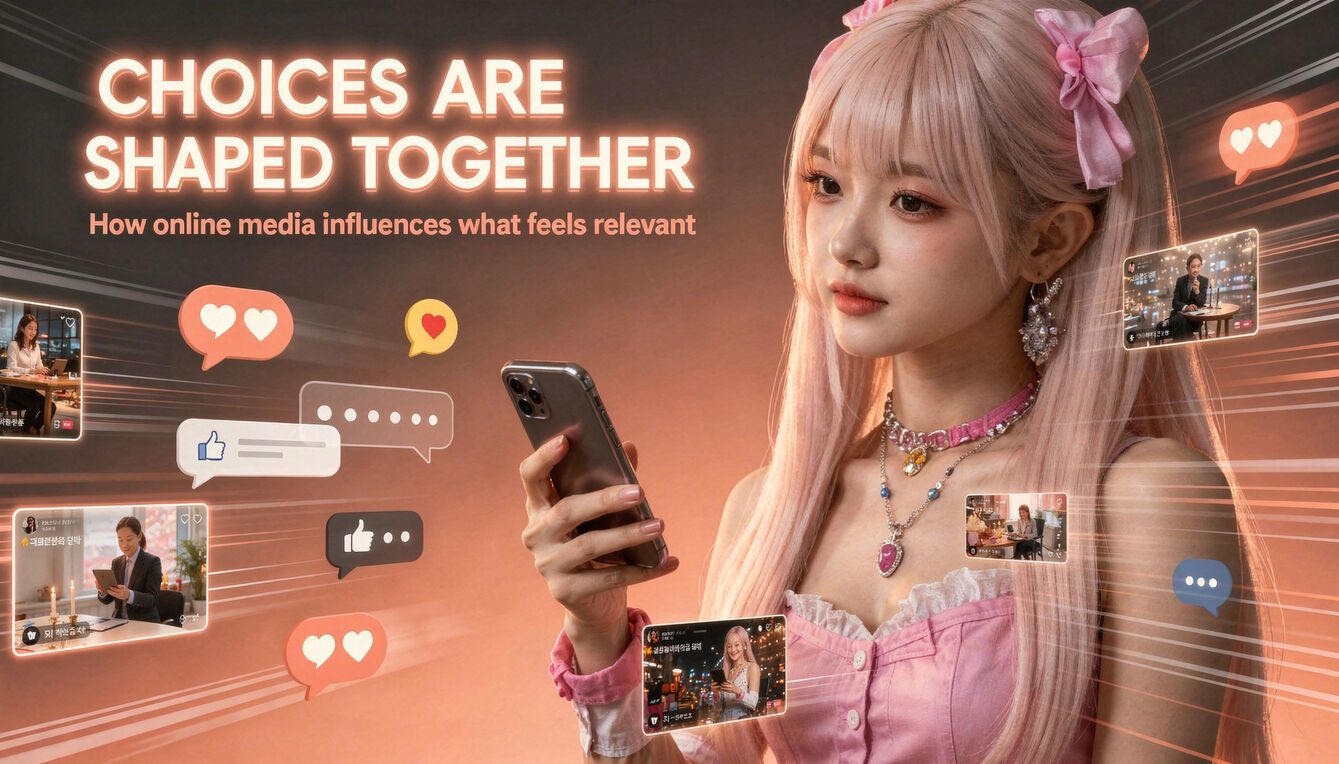 Online media interactions showing how entertainment choices are shaped through social influence and shared engagement