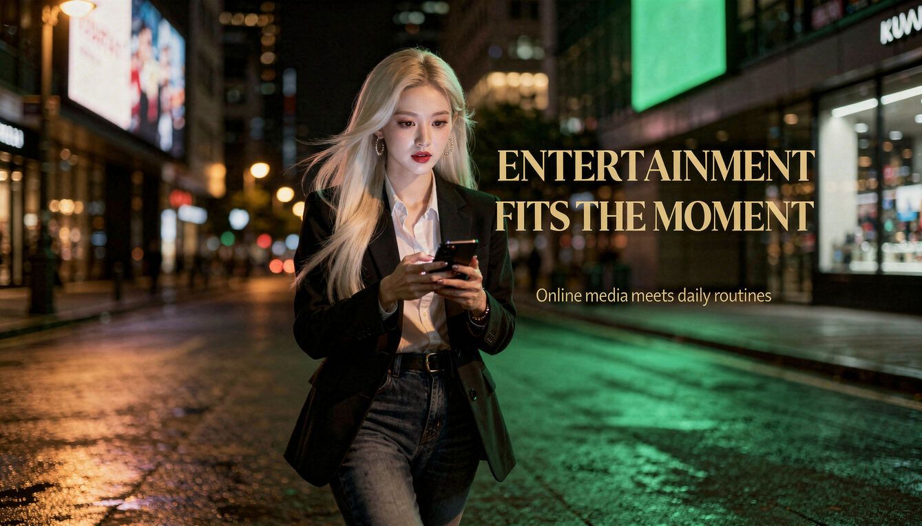 Mobile-first entertainment adapting to everyday moments through online media consumption
