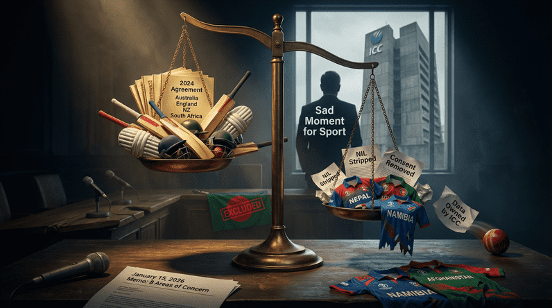 Imbalanced justice scales wealthy nations protected 2024 agreement vulnerable players exploited Bangladesh excluded ICC governance crisis