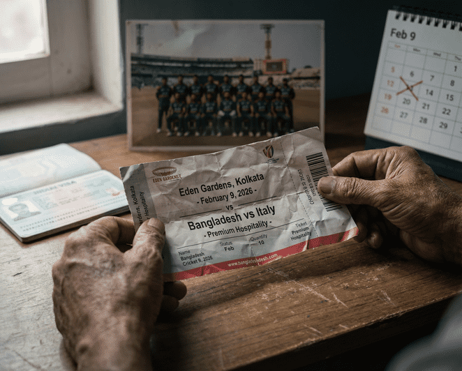 জিয়াউল হক তানিনের অব্যবহৃত টিকিট: বাংলাদেশের হারানো বিশ্বকাপ স্বপ্নের প্রতীক