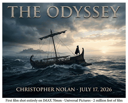 Christopher Nolan's 'The Odyssey' — First Film Shot Entirely on IMAX 70mm