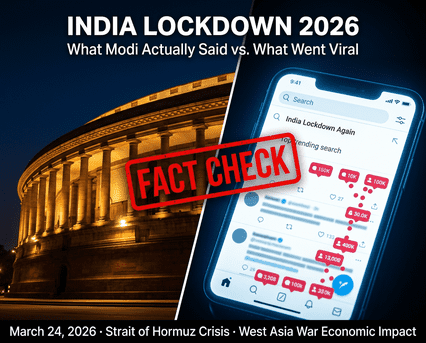 India Lockdown 2026: What Modi Actually Said — Facts vs Viral Panic